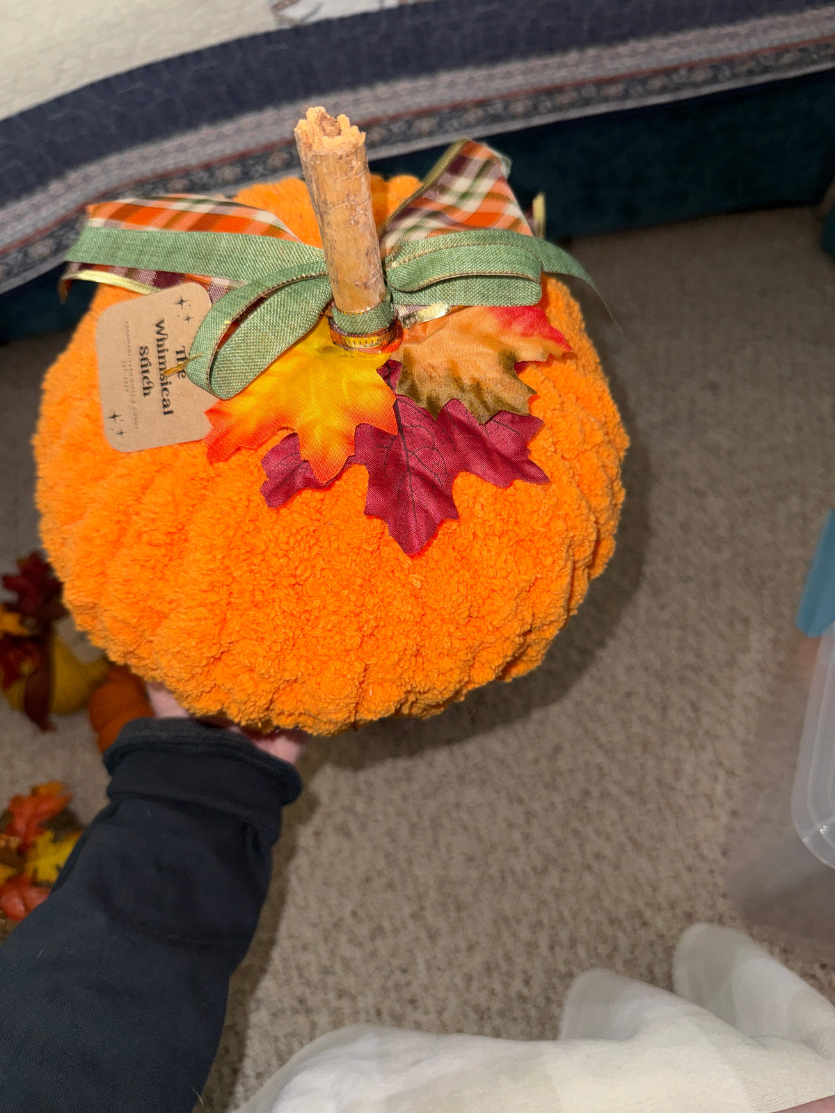 Chunky Knit Pumpkin- Large