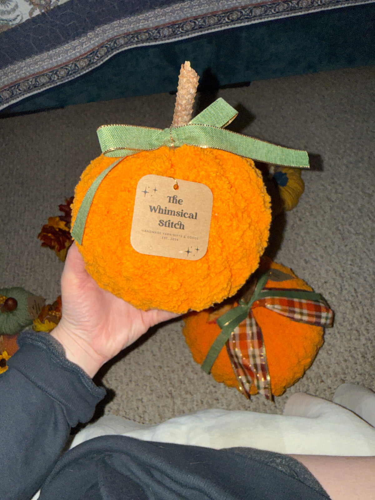 Chunky Knit Pumpkin - Small