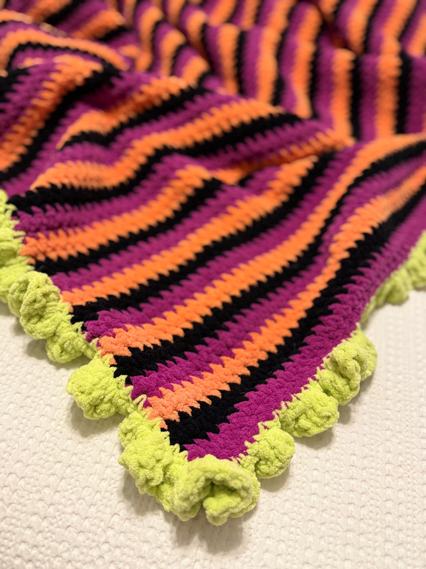 Halloween Striped Blanket