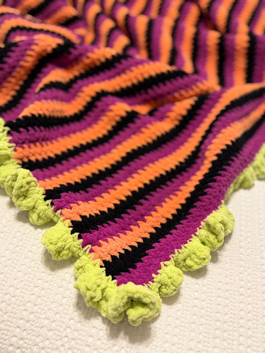 Halloween Striped Blanket